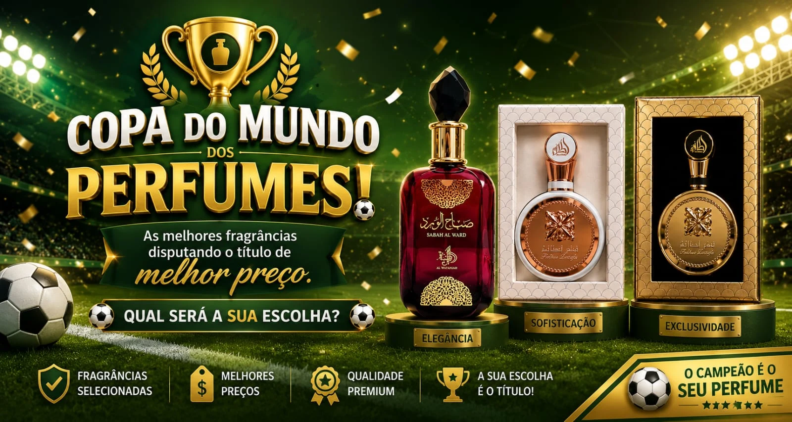 Banner Promocional Super Store JS — Copa do Mundo dos Perfumes